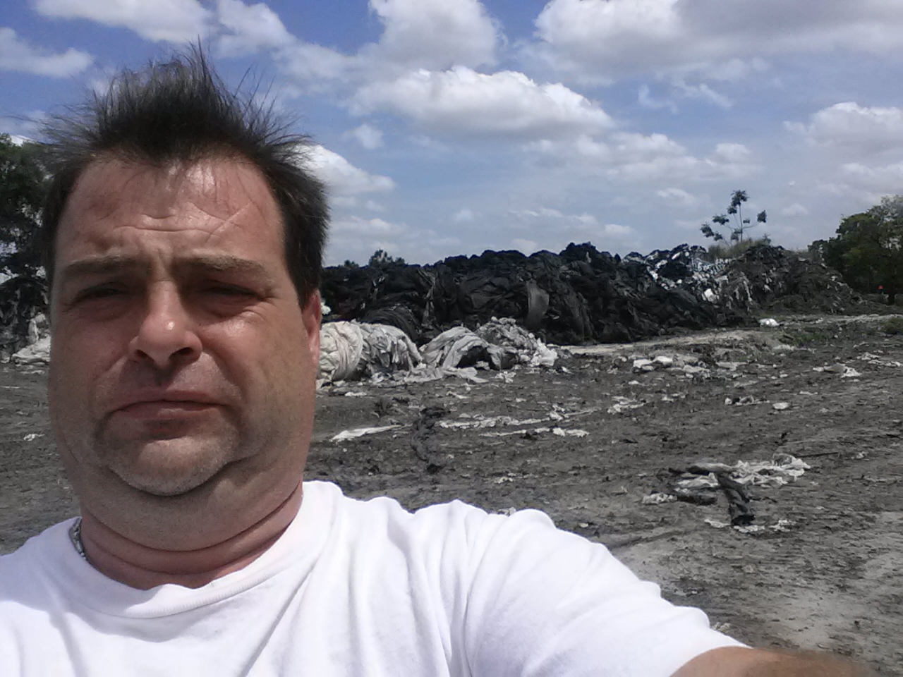 John Baldino at a merchandise recovery site